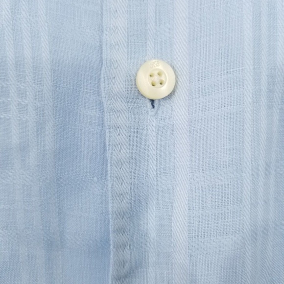 TOMMY BAHAMA Mens Button Down Blue Sz L 100% LINEN - Picture 3 of 7